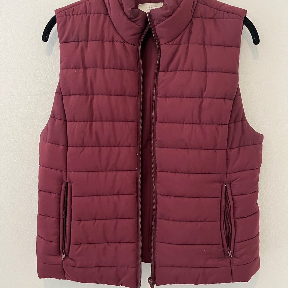 Maroon Puffer Vest